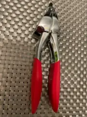 NEW Trudeau 2 in 1 Garlic Duo Garlic Press & Slicer - RED