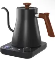 Electric Kettle Gooseneck, ±1℉ Temperature Control, 0.9L, Black