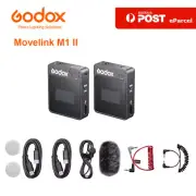 Godox MoveLink II M1 2.4G Wireless Lavalier Microphone (1 TX+1 RX) for Interview