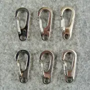 6pcs Steel Carabiners Snap Spring Hooks Keychains Clasps Leathercraft