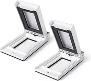 ELEGRP Vertical Outdoor Cover for Decotative Receptacles, Weatherproof Wall Plate, Outdoor Electrical Outlet Cover, Standard Size 1-Gang 4.85” x 2.82”, Thermoplastic, 2 Pack, White