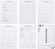VICASKY Beginner-friendly Lash Mapping Guide Eyelash Extension Practice Sheets Lash Training Chart Kit for Eyelash Beginners