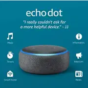 Amazon Echo Dot (3rd Generation) Smart Speaker - Charcoal