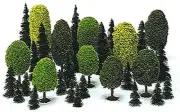 Busch Mixed Forest Trees 35-Pack - Deciduous & Pine
