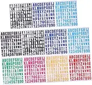 10 Sheets Self Adhesive Alphabet Number Stickers for Crafting Address Signs and Home Decor Durable Vinyl Letter Number Decals Random Color