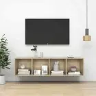 NNEVL Wall-mounted TV Cabinet Sonoma Oak 37x37x142.5 cm Chipboard