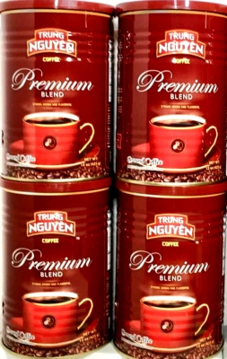 Trung Nguyen Premium Blend Ground Coffee 15 oz ( Pack of 4 )~11/01/2026