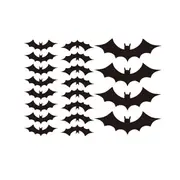 8Pcs FX3025 Halloween Sticker Wall Stciker Bat Pattern Removable Sticker For Room Decoration