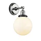 Innovations Franklin LG Beacon 14" Sconce, PN/WC/Globe - 203BP-PNBK-G201-8