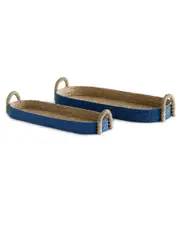 Napa Home & Garden Set of 2 Tiana Seagrass Long Oval Baskets