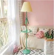 Indoor Floor Lamps Modern Floor Lamp with Tray Table, Standing Lamp for Living Room Bedroom Office Home House Standing Lamp(Yellow-Green)