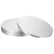 4pcs Cake Boards, 10 Inch Round Cake Drum Circle Cake Base Silver