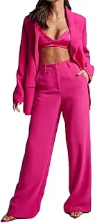 [Zadaos] Women Blazer and Pants Sets Fashion Long Pants Blazer Suit Solid Two Pieces Office Clothes