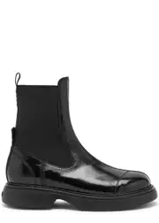 Ganni Patent Leather Chelsea Boots - Black - 37 (IT37 / UK4) 37 (IT37 / UK4)