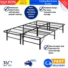 Artiss Folding Bed Frame Metal Base - Double Size Portable Foldable Steel Black