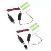 Universal Type C USB to 4.5V AM3/LR6/AA Dummy Battery Power Cable With Switch