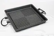 Asahi Cast Iron Grilled Meat Plate, Square (Gas, Induction, Oven Grill Pan, Compatible), Commercial Use