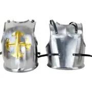 Medieval Gilt Cross Knight Larp Cuirass Crusader Armor Jacket Breastplate Item