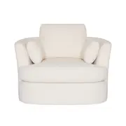 [James Lane] Lax Swivel Chair Boucle Ivory