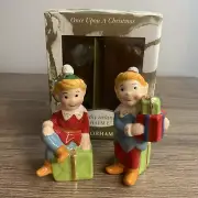 Kathy Ireland Home Elf Salt & Pepper Shakers Gorham “Once Upon a Christmas” New