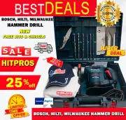 BOSCH, HILTI, MILWAUKEE HAMMERDRILL, NEW, FREE BITS & CHISELS, STRONG,FAST SHIP