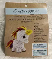 Crafter's Square DIY Crochet Amigurumi Animal Kit~UNICORN NEW