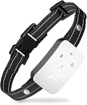 Houndware Anti Bark Collar for Dog Training: Barking Collar No Shock 3 Modes Beep Vibration IPX5 Waterproof Rechargeable Automatic and Custom Bark Control Device Safe for Large Medium Small Dog