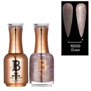 Billionaire Diamond Gel Polish UV LED & Nail Lacquer Duo 030 Grace 15ml
