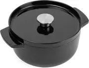 KitchenAid Cast Iron Durable Casserole Pot Home Cooking 26cm/5.2L Onyx Black