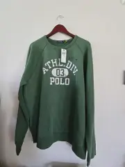 POLO RALPH LAUREN MENS PULLOVER CREWNECK XL GREEN