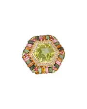 Tiramisu Vermeil 12.26 ct. tw. Gemstone Ring
