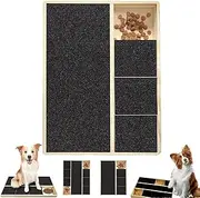 Dog Emery Board Scratcher Treat Box, Nail Scratch Board with Treat Box, Multifunctional Sturdy Dog Paws Scratchboard for Large Dogs Puppy Nail Grinding Pad (3 grids)