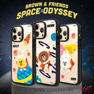 正版 熊大 太空宇宙 兔兔 莎莉 LINE FRIENDS 適 iphone 14/14pro 蘋果 手機殼 防摔殻