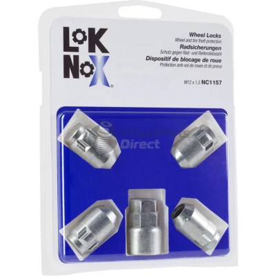 LokNox By McGard 12x1.5 Lock Nuts for Mazda 626 [Mk5] 91-97 on Original Wheels