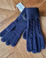 Target - Womens Cable Knit Navy Gloves - One Size RRP $12