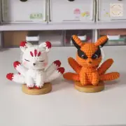 Crochet Kurama and Kitsune, Crochet nine-tails fox/beast, Amigurumi plushies