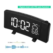 TS-5210 Digital Clock 3 Color LED Switch Display Time Clock Temperature Humidity