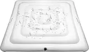 Inflatable Hot Tub Cover Energy-Saving Spa Protector Square Waterproof UV-Resistant Insulated Pool Spa Cover with Handles Windproof Dustproof Foldable Protector for 135cm Outdoor Accessories
