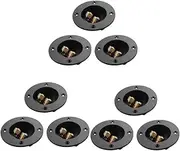 SAFIGLE 9pcs Speaker Terminal Connectors Car Stereo Binding Post with -Plated Contacts Secure Screw Compatible with Banana Plugs and Spade Terminals Black