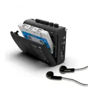 Cassette Recorder Portable Player Tape Built Microphone Audio Vintage Music Device Personal Listening Gadget