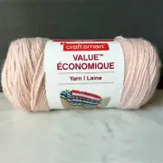 Craft Smart Value Solids Acrylic Yarn - 1 Skein Color Blush Pink #VS137