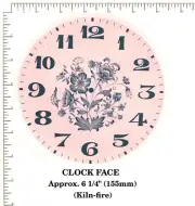 1 x Ceramic decal CLOCK FACE. Blue Delft WATERSLIDE Approx. 6 1/4" diameter