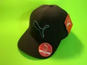 PUMA Stretch Fit Adult Hat Size L/XL Black w/Blue NEW
