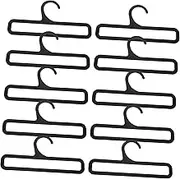 ARTSEWPLY 10pcs Scarf Display Scarf Storage Tie Hanger Organizer Scarf Rack Hanger Holder Organizer Belt Organizer for Closet Scarf Organizer for Closet Neckties Hanger Hangers Plastic Black