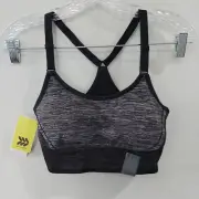 All in Motion Seamless Cami Bra Large Dark Heather Gray Medium Support
