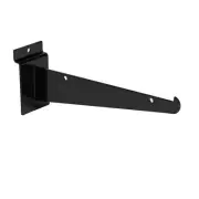 Set of 10 Slatwall 8" Knife Shelf Brackets Black Lip Retail Shelving Bracket