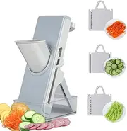 Chef Power High-Quality Mandoline Vegetable Slicer - Adjustable Vegetable Slicer Cutter, Safe Mandoline Slicer for Kitchen, Mandoline Food Slicer with Container - Best Mandoline Slicer – (Grey)