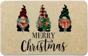 Christmas Welcome Winter Front Door Mat Farmhouse Rustic Merry Christmas Gnomes