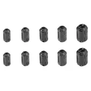 20pcs Clip-on Ferrite Ring Core RFI EMI Noise Filter Clip 3.5/5/7/9/13mm Black