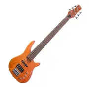 J&D Luthiers 6-String T-Style Active Contemporary Electric Bass Guitar Satin